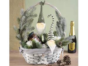wholesale grey wooden basket
