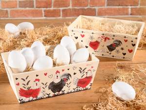 wholesale wooden tray chickens heart