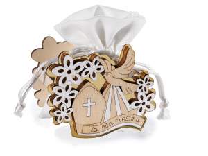 wholesale confirmation favor bag wood decoration