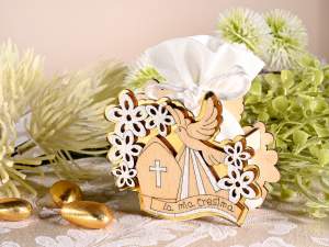 wholesale confirmation favor bag wood decoration