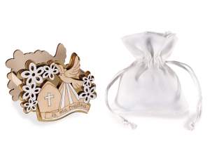wholesale confirmation favor bag wood decoration