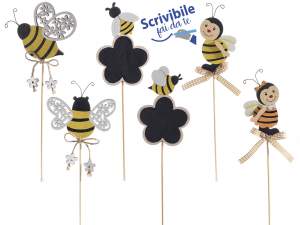 wholesale wood stick decorations flowers bees blac