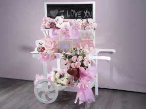 Wholesaler cart display wood blackboard
