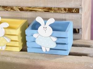 Wooden bunny basket