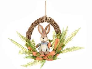 Wholesale Easter rabbit wooden wreath