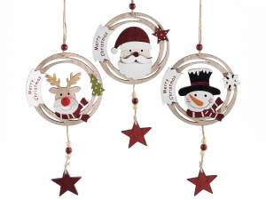 wholesale wooden christmas decoration to hang