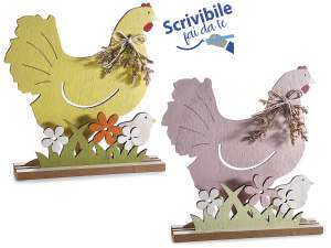 Easter wooden decoration hen wholesale