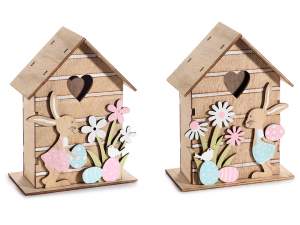 wholesale wooden house with Easter decoration for