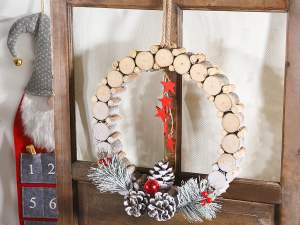 wholesale pine cones snow christmas garlands