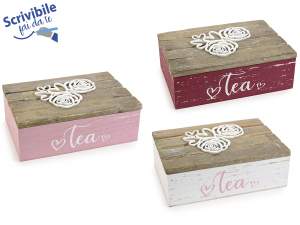Wholesalers colorful wooden tea boxes home accesso