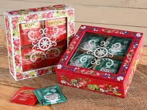 wholesale tea box herbal tea compartments glass