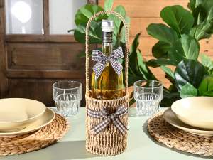 wholesale woven bottle basket