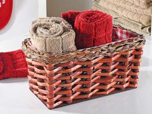 wholesale woven wooden baskets squares