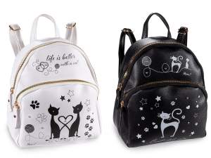 ingrosso zainetto gatti bimbi similpelle
