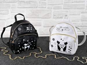 ingrosso zainetto gatti bimbi similpelle