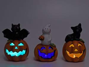 Ingrosso zucca luminosa halloween decoro