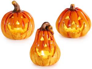 ingrosso zucca decoro halloween luci