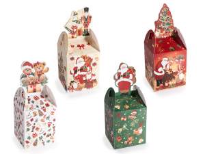 Caja de papel con cierre de decoración navideña