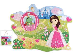 Puzzle 53 placi carton cu carcasa, cutie si maner