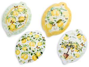 Citronnier en céramique décoré avec base de liège