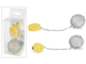 Infuseur en acier inoxydable alimentaire avec citron résine