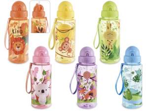Bottiglia 500 ml in tritan con cannuccia incorporata
