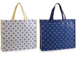 Borsa in tessuto non tessuto 21L con stampa maiolica