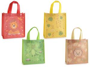 Borsa in tessuto non tessuto con stampa Musetti