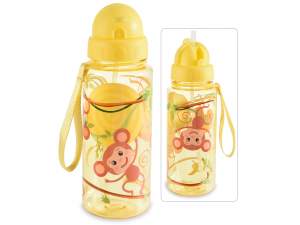 Bottiglia 500 ml in tritan con cannuccia incorporata
