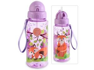 Bottiglia 500 ml in tritan con cannuccia incorporata