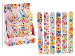 Lima per unghie con decori floreali