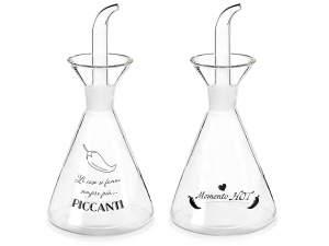 Oliera conica 300 ml in vetro con tappo dosatore