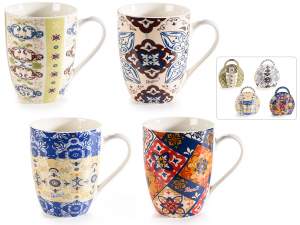 Tazza in porcellana 350ml con stampa maiolica