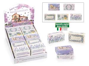 Saponetta vegetale 150g senza coloranti stampa Lavanda