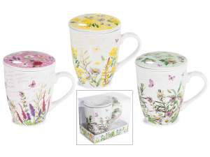 Tazza tisaniera con filtro in porcellana da 300 ml
