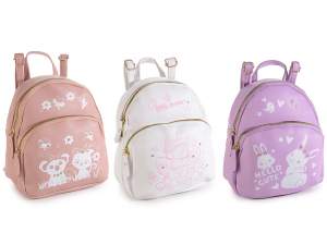Zainetto in similpelle bimba con decori 