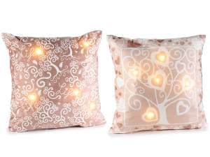 Padded cushion with removable cover with led lights 