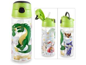 Botella/termo Tritan de 500 ml con pajita y asa