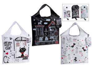 Sac de courses pliable en polyester 12 L avec étui