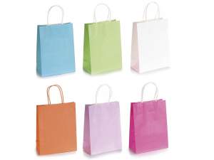 sacs en papier de couleur en gros