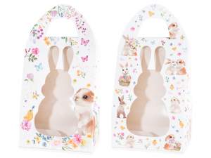 Easter paper bag box with window and handle