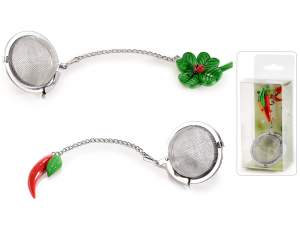 Steel infuser w/resin lucky charm in single box