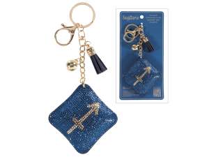 Sagittarius Zodiac Charm / Keychain with Rhinestones and Pen