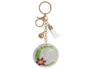 Colorful letter C charm / keychain rhinestones and pendants