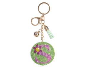 Colorful letter S charm / keychain rhinestones and pendants