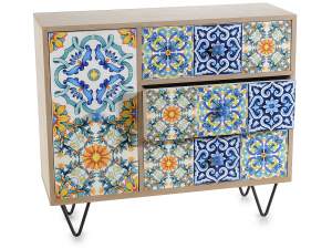 Wooden cabinet with 4 compartments with 