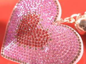 wholesale rhinestone keychain heart