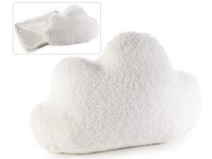 White cloud pillow with soft fleece blanket