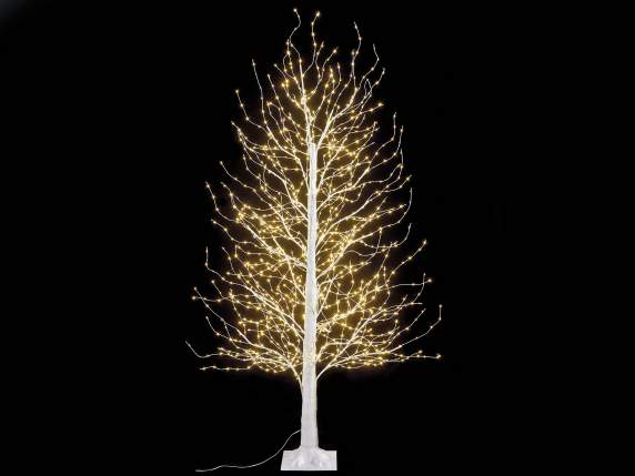 Tree m 1.80H white, 1300 warm white LED lights, 208 branches