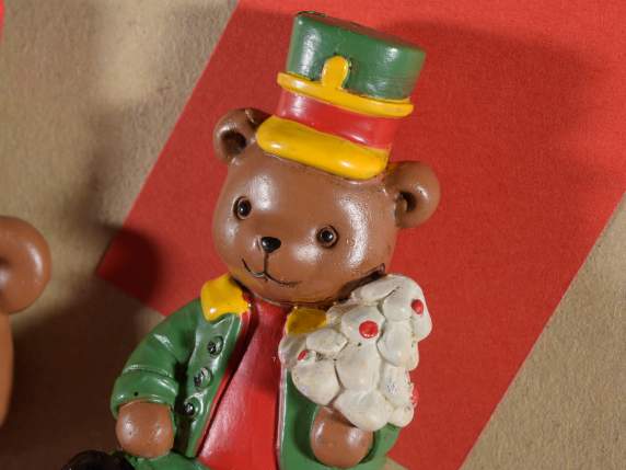 Aimant de Noël en résine colorée avec aimant